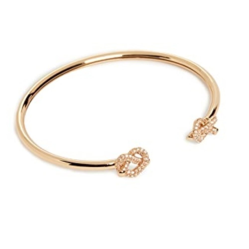 New Kate Spade Loves Me Knot Pave Cuff Bracelet